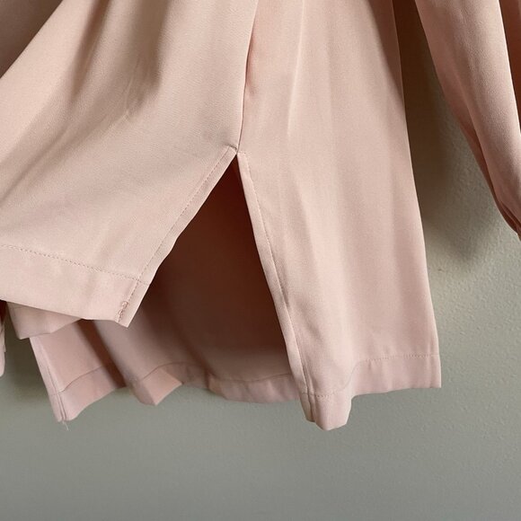 White House Black Market XS Pink Relaxed Button Front Long Sleeve Soft Shirt NWT - Picture 5 of 14